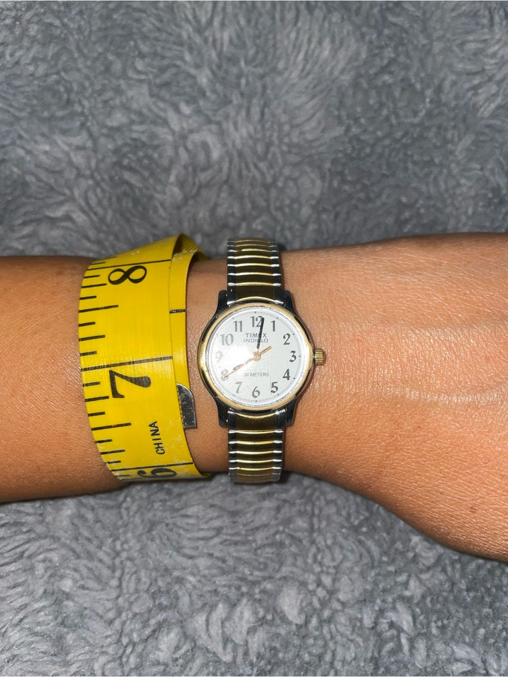 Timex Indiglo Two-Tone Silver and Gold Expansion Band, Water Resistant Watch